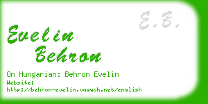 evelin behron business card